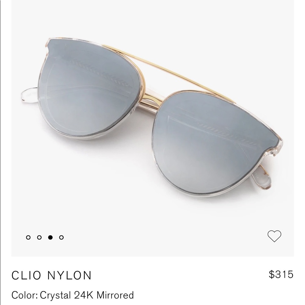 KREWE | CLIO NYLON | Crystal 24K Mirrored Sunglasses